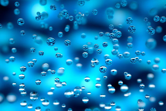 A close up of water droplets