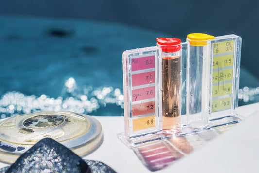 A row of test tubes