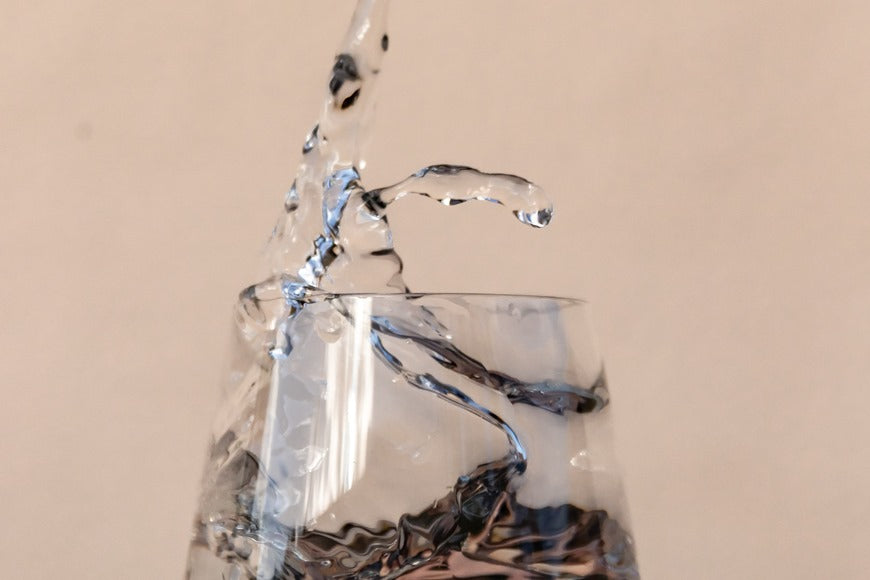 Water poured into a glass